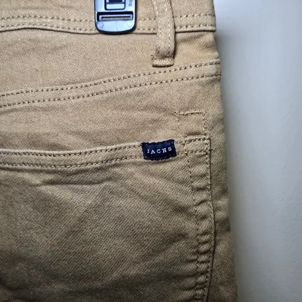 Jachs New York Mens Khaki Stretch Chino Pants 33x32 Tan E-127-P10